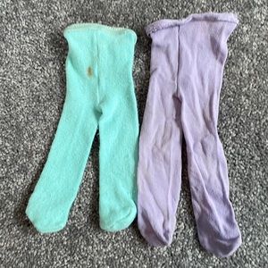 American Girl 2 pairs of tights. Turquoise and purple.